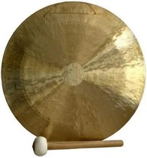 18-Inch Wind Gong with Padded Mallet and Hanging String – Deep Resonant Sound