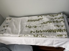 Unbranded Shower Curtain Cream With Green Vine Design 76 In L 72 In W