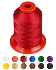 Extra Strong Upholstery ThreadRed 1000 Meters Bonded Nylon Thread for Denim L...