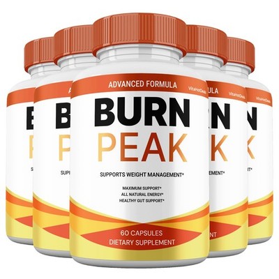 Burn Peak Capsules, Max Strength, BurnPeak All Natural Supplement (5 Pack)
