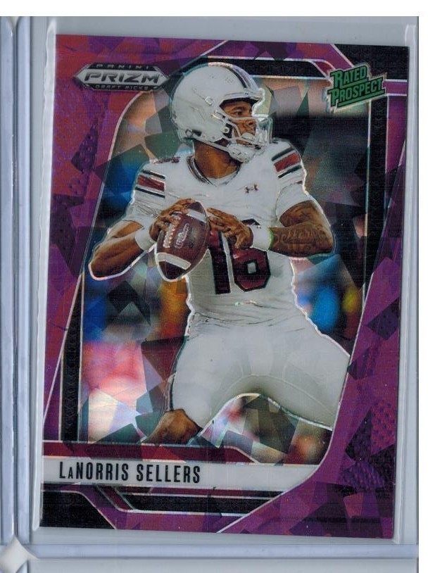 2025 PANINI PRIZM DRAFT LANORRIS SELLERS RC 55/199 PURPLE ICE PRIZM ROOKIE #165