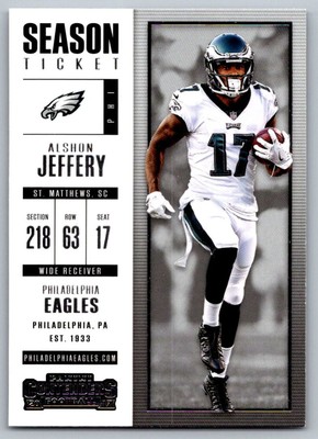 2017 Panini Contenders Alshon Jeffery Philadelphia Eagles #85