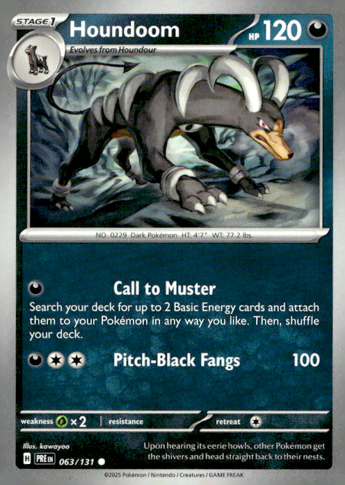 Houndoom Common SV: Prismatic Evolutions 063/131 NM