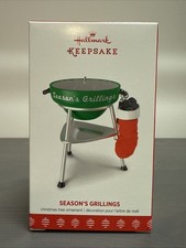2017 Hallmark SEASON'S GRILLINGS Ornament BBQ Grillmaster, Stocking of Coals