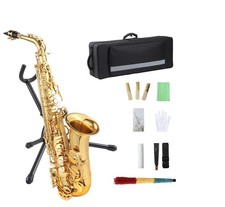 Tenor Saxophone Beginner Kit Cleaning Cloth Case Mouthpiece Neck Strap D-flat