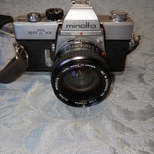 Nice Minolta SRT 101 35mm Film Camera with W.Rokkor-SG 28mm F3.5 Made in JAPAN