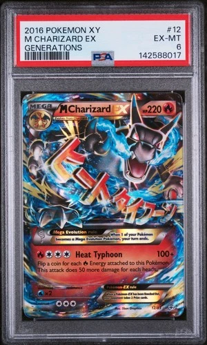 2016 POKEMON XY GENERATIONS #12 M CHARIZARD EX PSA 6