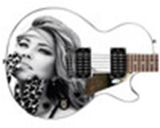 Shania Twain Autographed Custom Epiphone "Leopard Gloves" Graphics Guitar