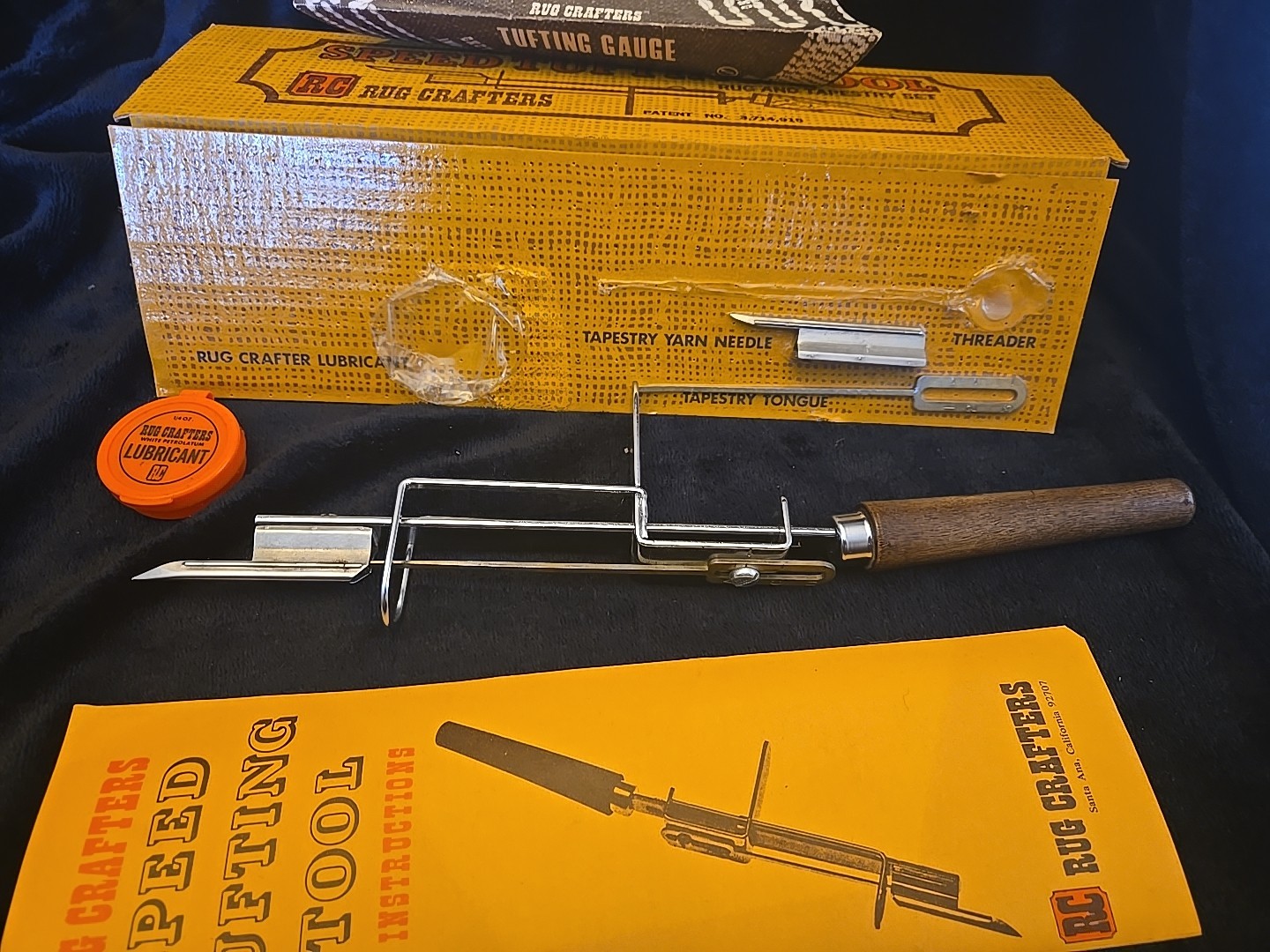 Rug Crafters Speed Tufting Tool Set Original Box Tufting Gauge and Ruler