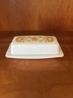 PYREX Butterfly Gold Butter Dish With Lid