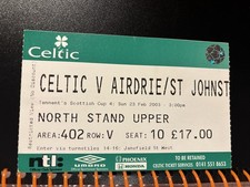 Celtic v Airdrie/St Johnstone Scottish Cup Ticket 23/2/2003