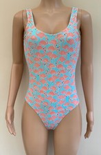 Atmosphere Mint Green Pink Flamingo Swimsuit UK 10