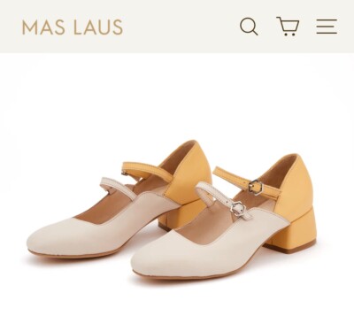 Mary Jane Pump MAS LAUS Marseilles Shoe Sz 37 US 6.5 Leather NEW Pink Tan $375