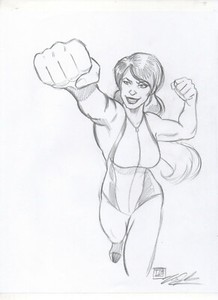 She Hulk ORIGINAL PENCIL SKETCH by Tim Shinn