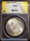 1885 $1 Silver Morgan MS 64 ANACS New # 7432902 + Bonus