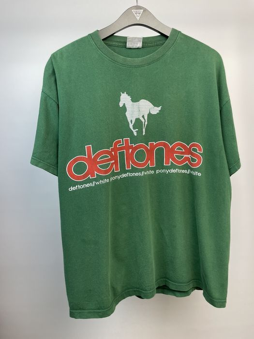 T shirt Deftones bianca pony tour retrò maglietta grafica anni 90 S 5XL basic
