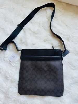 NWT COACH F54781 Charles Crossbody Shoulder Bag Signature PVC