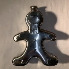 Urban Outfitters Silver Gingerbread Man Flask...
