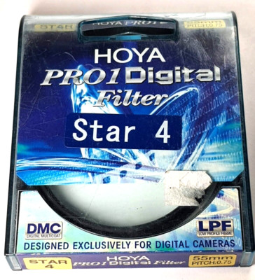 Hoya 55mm Pro1 DMC LPF Star4 Glass Lens Filter 55 mm Japan Star 4 Multi Coated