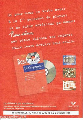 ADVERTISING ADVERTISING 116 2000 Editions Hatier le Bescherelle conjugation