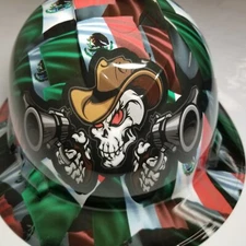 full brim hard hat custom hydro dipped IN MEXICAN OUTLAW COWBOY 🤠 PRIDE