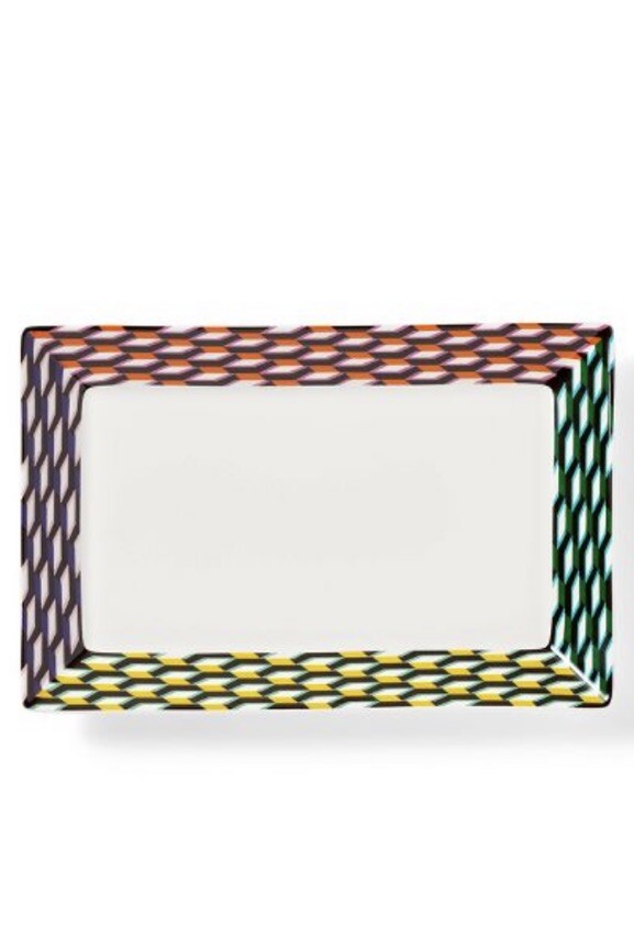 DVF Diane Von Furstenburg for Target Arrow Geo Stoneware  DVF for Target Arrow Geo Stoneware Serving Tray & Dessert Plate Set (5 pieces) main image 0