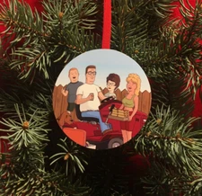 KING OF THE HILL Mike Judge Christmas Tree Ornament Ugly Holiday Party Texas