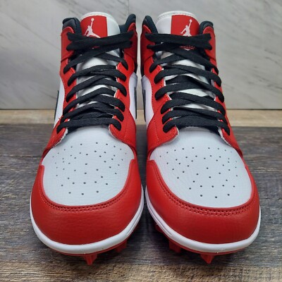 Nike Air Jordan 1 Retro Mid TD Size 10.5 Chicago Red Football