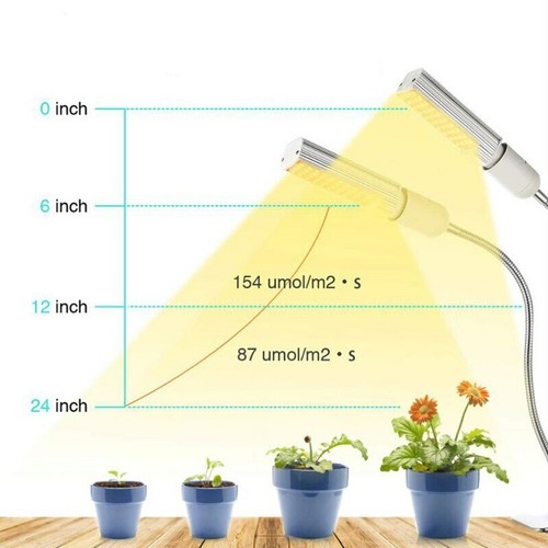 44LED Grow Light Bulb E27 Timer Dual Head Lamp Plant Flower Indoor Full Spectrum - Picture 6 of 15