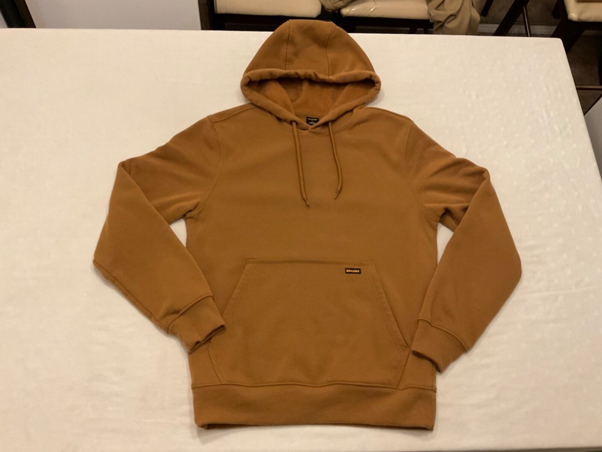 Brahma Workwear Brown Long Sleeve Pullover Hoodie Sweatshirt Mens 