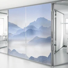 Blackout Frosted Window Film Chinese Static Cling Glass Sticker Privacy Decals