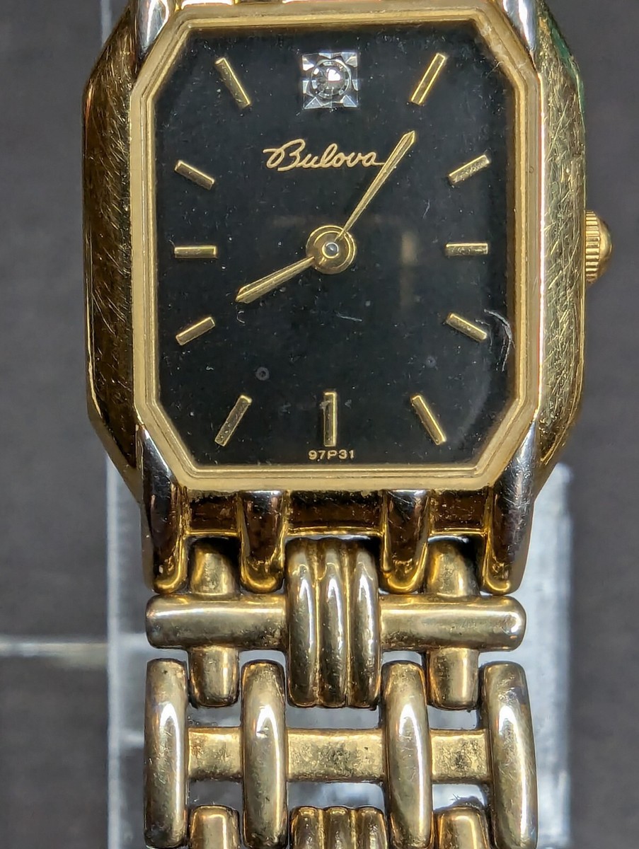 Bulova Gold toned Women's Quartz Watch 97P31 Not Working For
