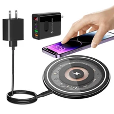 60W Wireless Charger Fast Charging Pad For Google Pixel 8 Pro 7 7A 7 Pro 6 5 4XL