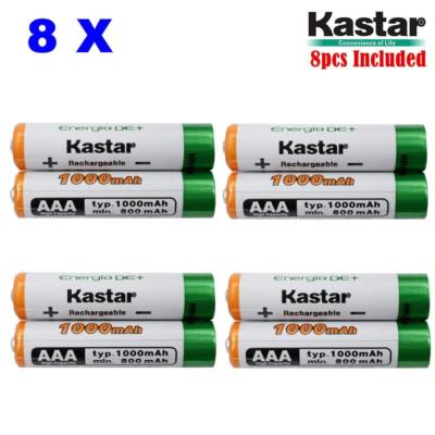 AAA (8-Pack) Ni-MH 1000mAh High-Capacity Rechargeable Batteries Pre-charged