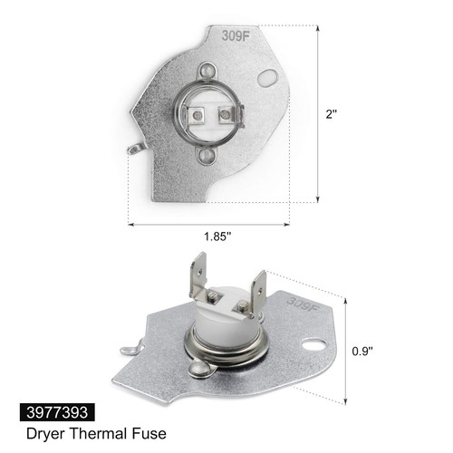3977393 & 3392519 Dryer Thermal Fuse & 3977767 Dryer High Limit Thermostat & ... - Picture 5 of 6