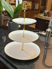 PinCute Cupcake Stand Holder 3 Tier Plastic Dessert Tower 9.84"L x 5.9"W x 13.4"