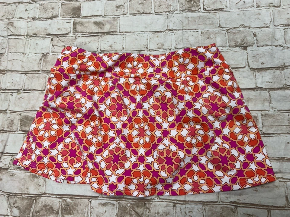 Falda de natación Lands' End para mujer 2 rosa naranja amarillo medallón modesta XS Foto 2 de 4