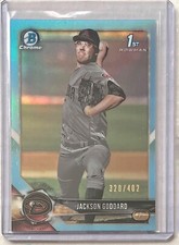 JACKSON GODDARD 2018 BOWMAN CHROME 1ST PROSPECT SKY BLUE REFRACTOR #D 320/402