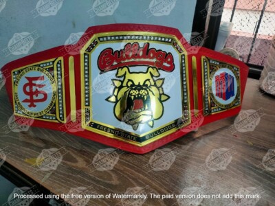 Fresno State Bulldogs National Championship Belt Adult Size 2mm Brass