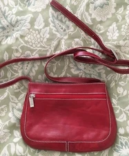 GIUDI Red Leather Crossbody Purse Bag-NEW no tag