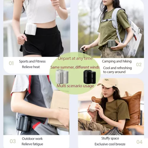 2024 Cool Clip Fan Under Shirt Cool Clip Waist Fan Clip-On Portable Air Cooler - Picture 10 of 22