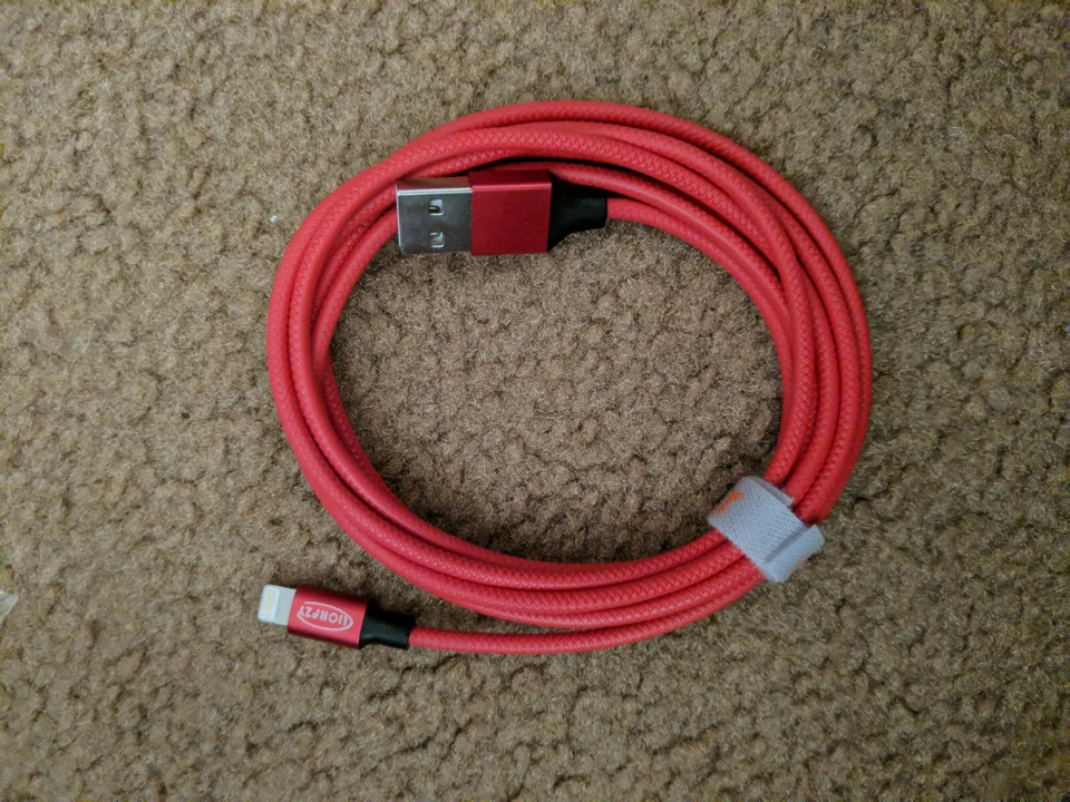 Apple Lightning кабель 2 упаковки черный/красный - Изображение 2 из 3