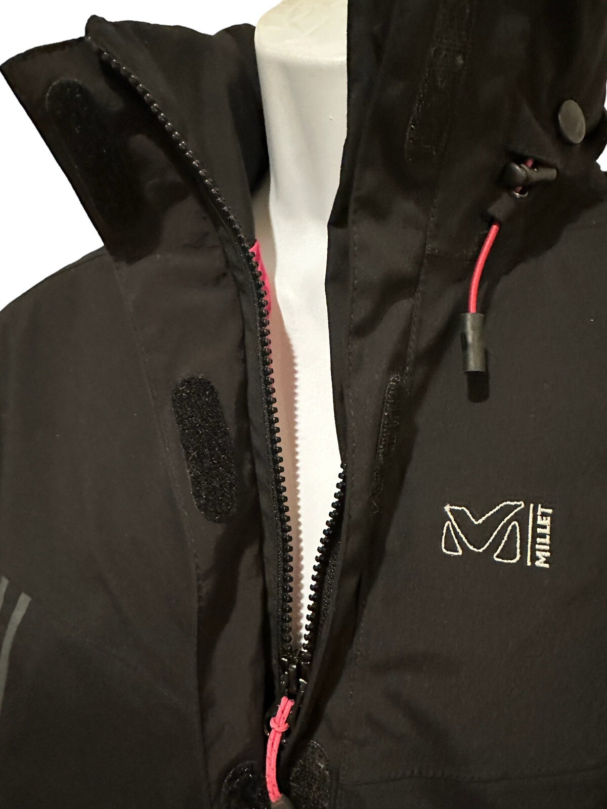 MILLET JACKET FRANCE BLACK PINK FULLZIP JACKET TRIM GORE TEX WATER