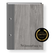 Ausverkauf % Stammbuch der Familie Forest Stammbücher A5 A4 Holzbuch Grau
