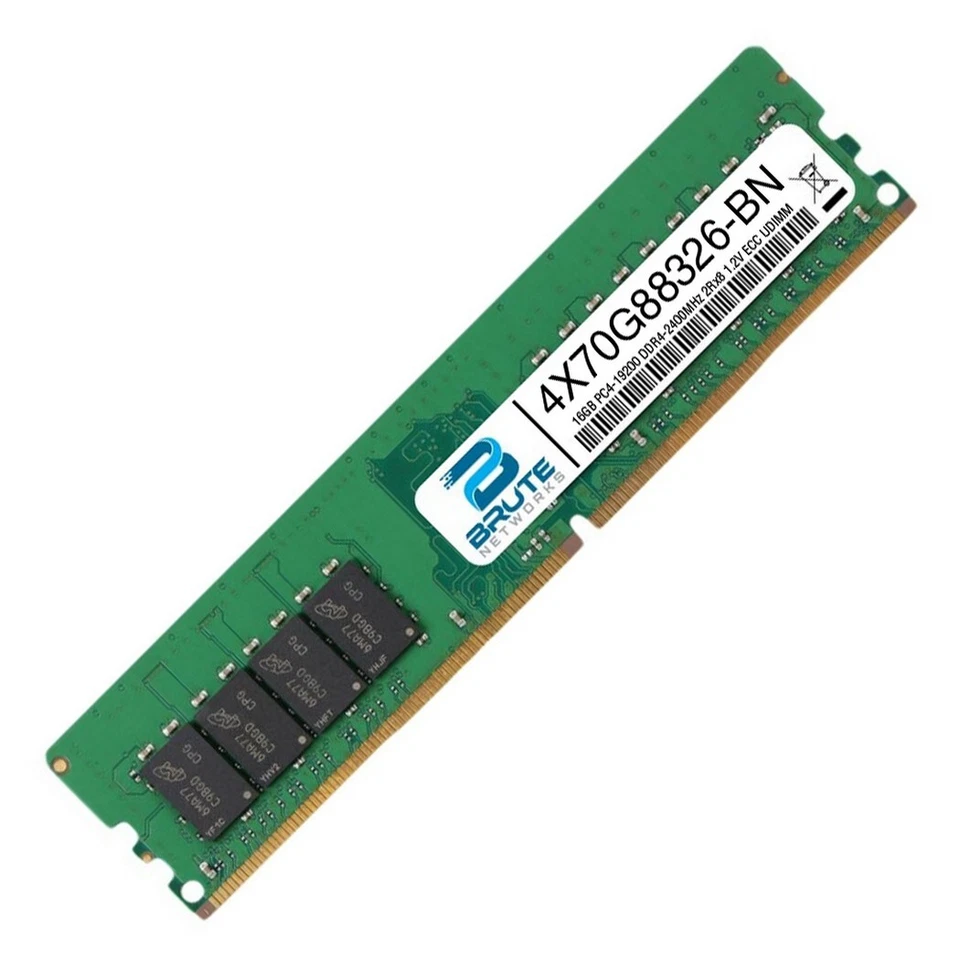 4X70G88326 - Lenovo Compatible 16GB PC4-19200 DDR4-2400Mhz 2RX8 1.2v ECC UDIMM - Image 2 of 3