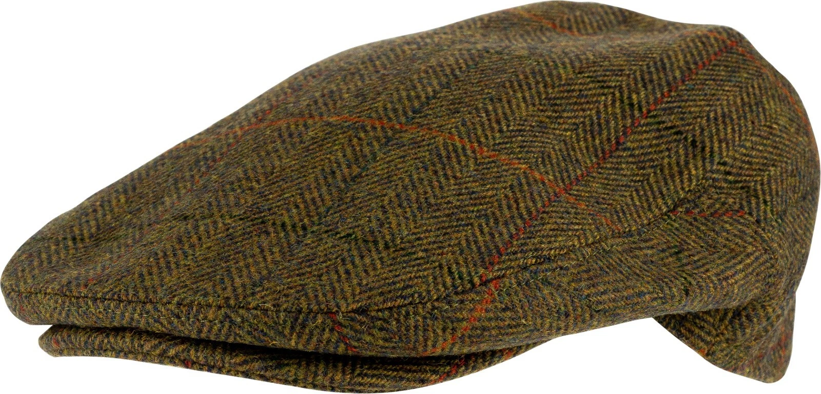 JACK PYKE Wool Blend Tweed Brown Flat Cap Mens Country Hunting Hat Quilted Lined