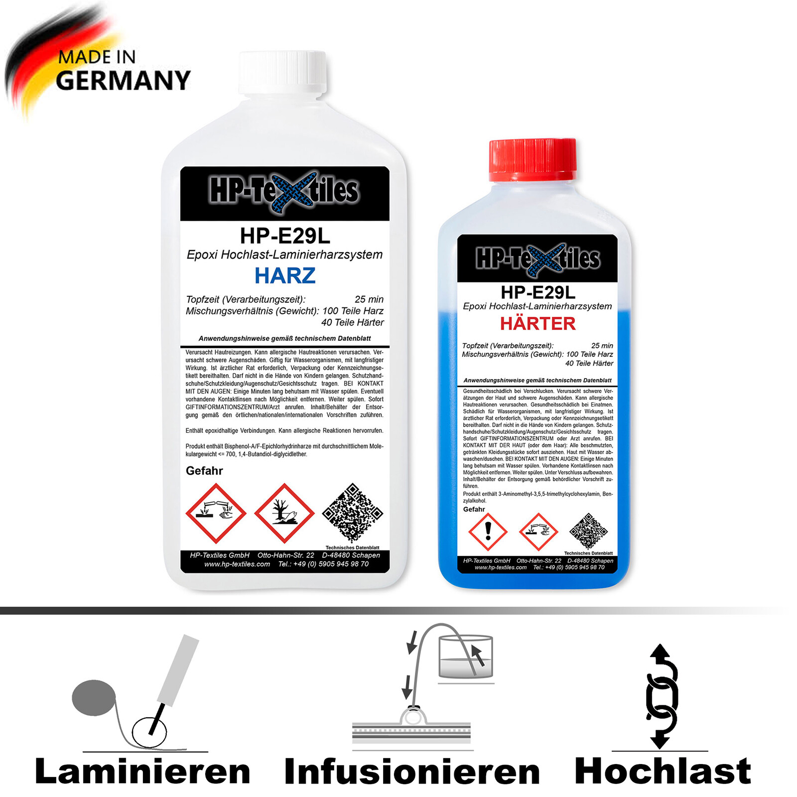 Sistema de laminación de alta carga resina epoxi | HP-E29L | resina de poción y laminación resina EP