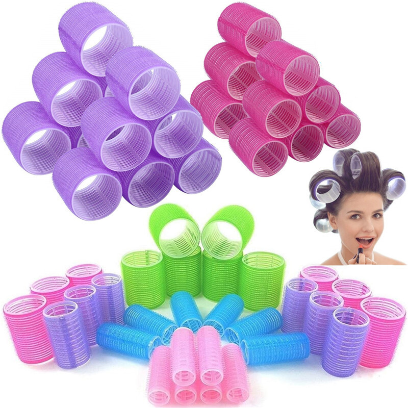 Self Grip Rollers Cling Stick Hair Curler Curls Wave Styling Salon Setting  Tool