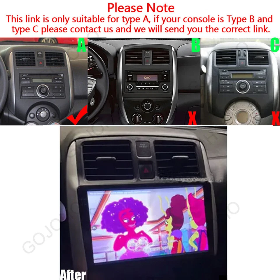 64GB для Nissan Versa Note 2014-18 Android 13 автомобиля стерео радио навигатор Wifi Carplay - Изображение 3 из 4