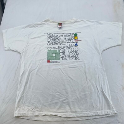 vtg 90s FRANK LLOYD WRIGHT TALIESIN T-Shirt M/L art design